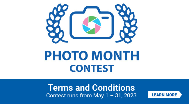 Photo Month Contest. Contest runs May 1 - 31