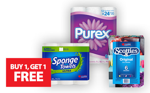 SpongeTowels, Purex, or Scotties