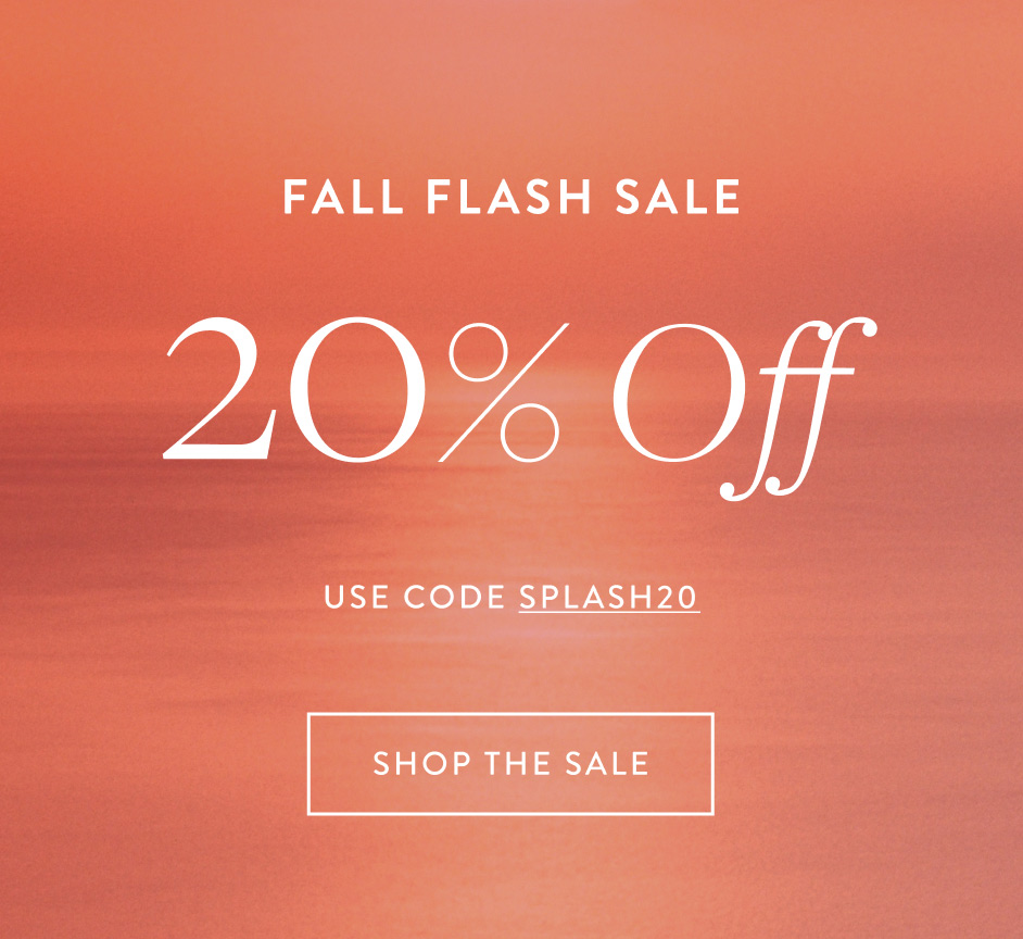 Fall Flash Sale 20% Off use code splash20