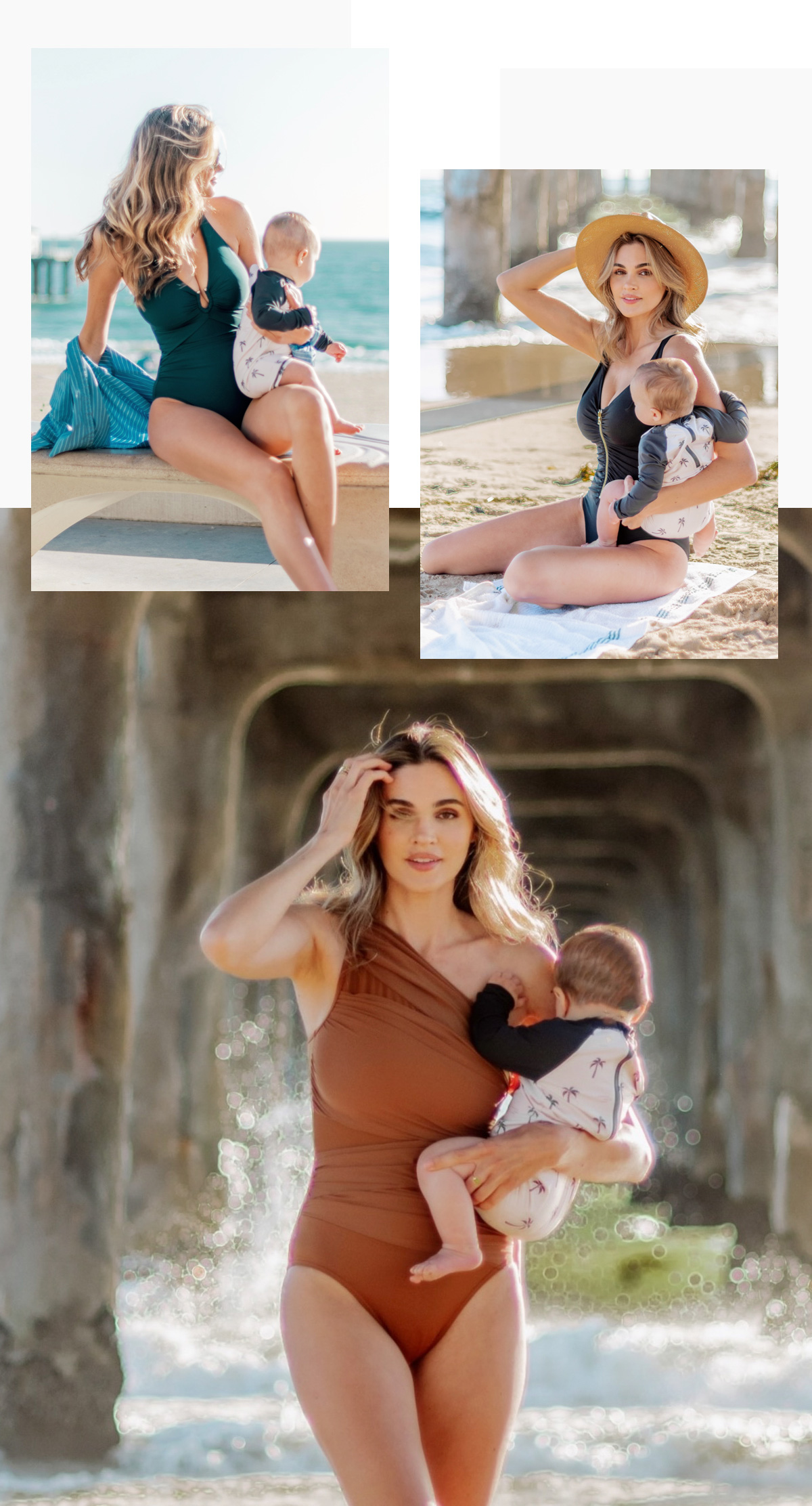 5 images of Natalie with son