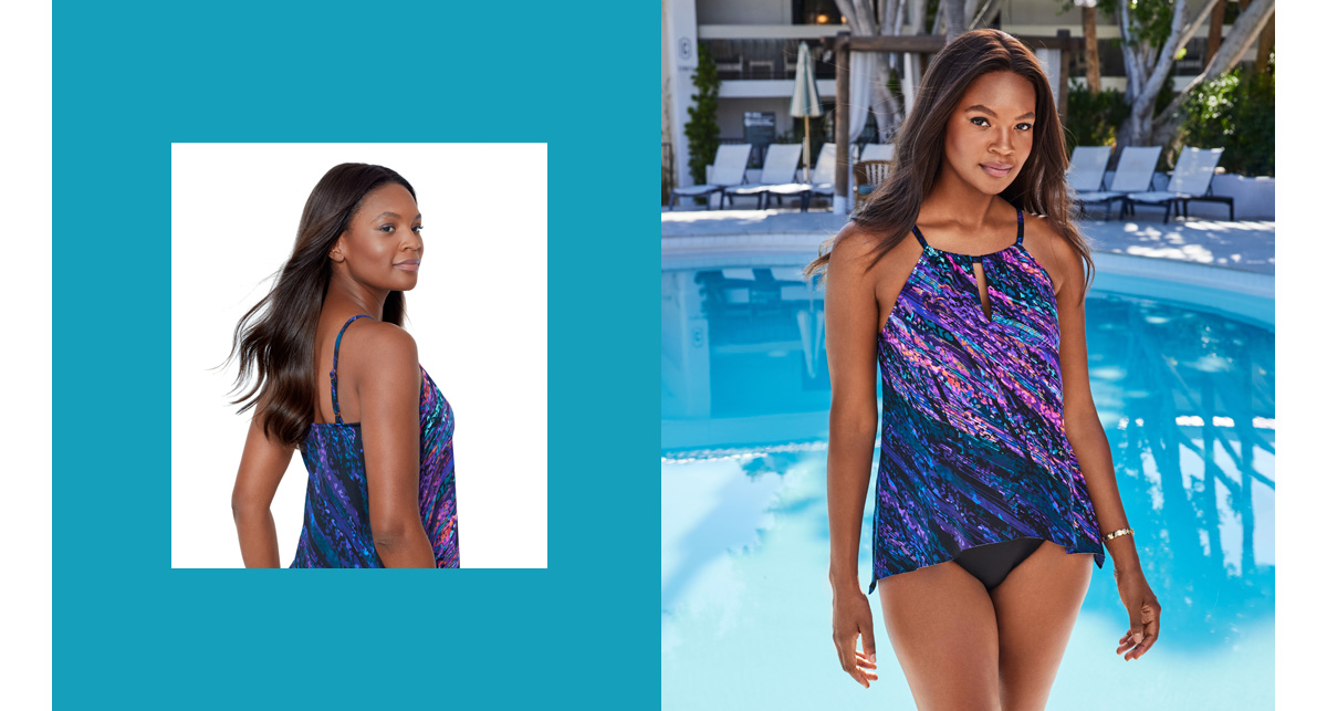 Lifestyles of the MS Mood Ring Peephole Tankini in Multi, #6552560