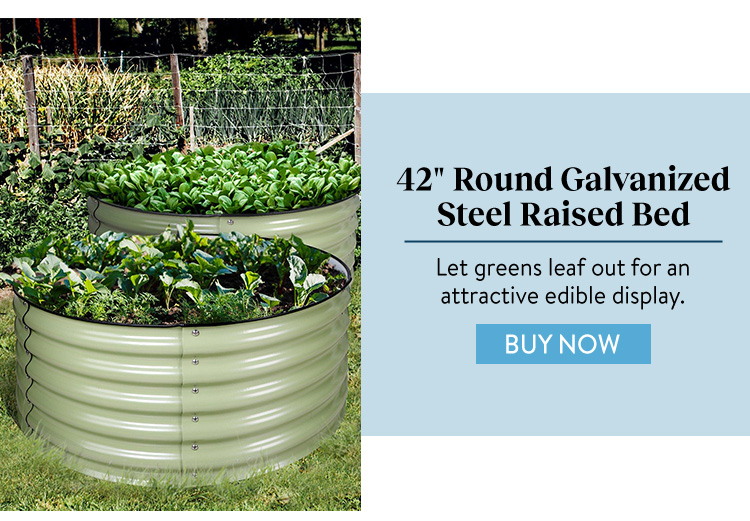 42" Round Galvanized Planter