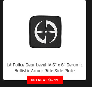 LA Police Gear Level IV 6" x 6" Ceramic Ballistic Armor Rifle Side Plate