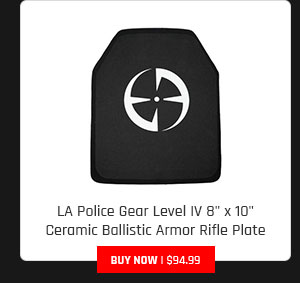 LA Police Gear Level IV 8" x 10" Ceramic Ballistic Armor Rifle Plate
