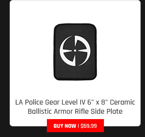 LA Police Gear Level IV 6" x 8" Ceramic Ballistic Armor Rifle Side Plate
