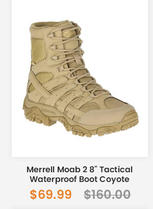 Merrell Moab 2 8" Tactical Waterproof Boot Coyote