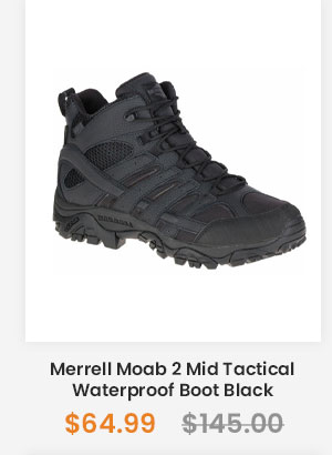 Merrell Moab 2 Mid Tactical Waterproof Boot Black