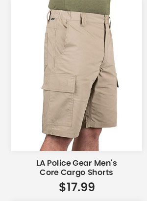 LA Police Gear Men's Core Cargo Shorts
