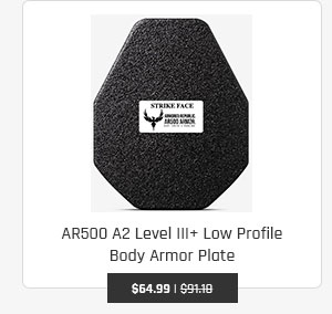 AR500 A2 Level III+ Low Profile Body Armor Plate