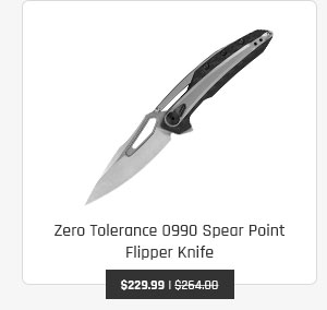 Zero Tolerance 0990 Spear Point Flipper Knife
