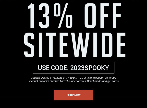13% off Sitewide Sale