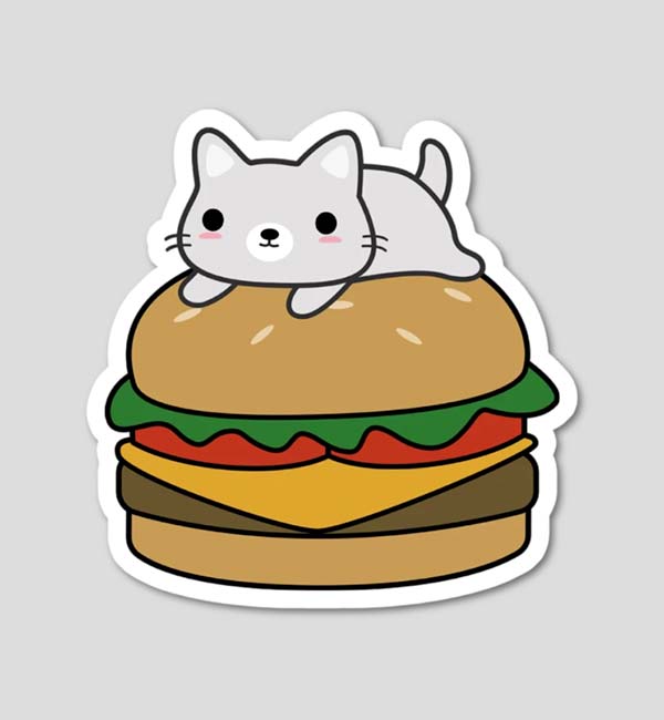 Cute Hamburger Cat T-Shirt