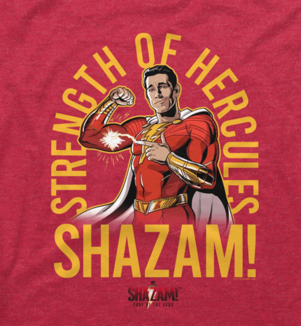 Men's Shazam! Fury of the Gods Strength of Hercules T-Shirt - Red Heather -  2X Large