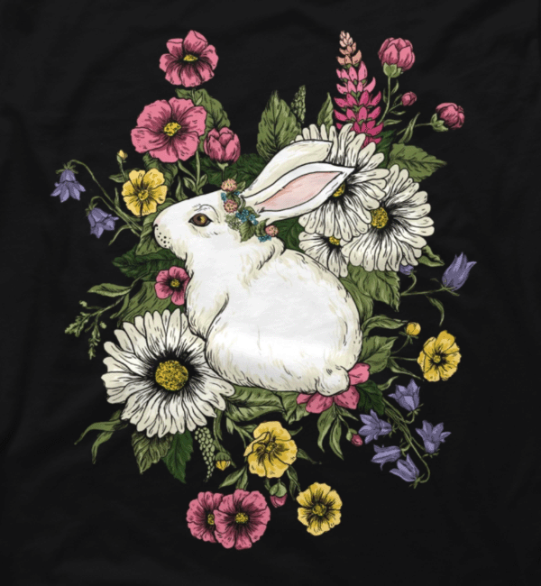 Rabbit In Flowers