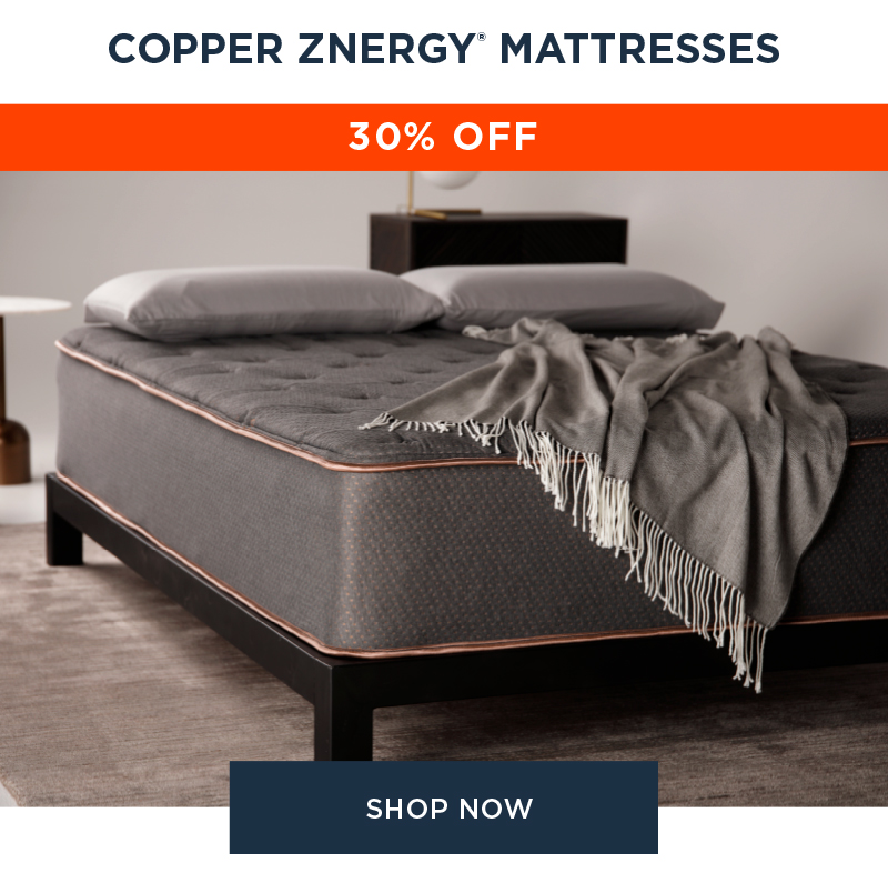 COPPER ZYNERGY MATTRESSES 30% OFF SHOP NOW