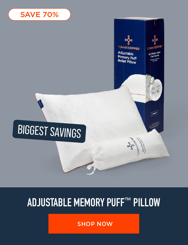 ADJUSTABLE MEMORY PUFF PILLOW SHOP NOW