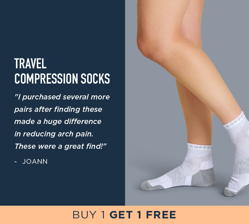 TRAVEL COMPRESSION SOCKS BUY 1 GET 1 FREE