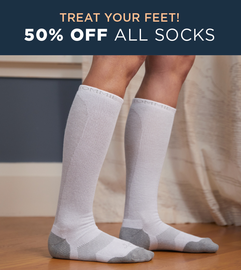 Treat Your Feet! 50% Off All Socks