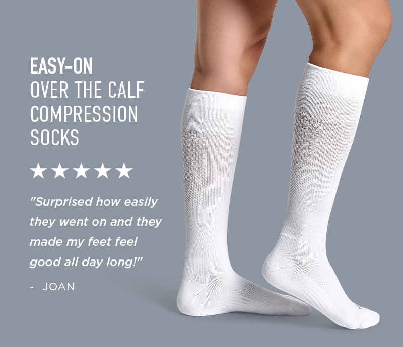 EASY ON OVER THE CALF COMPRESSION SOCKS