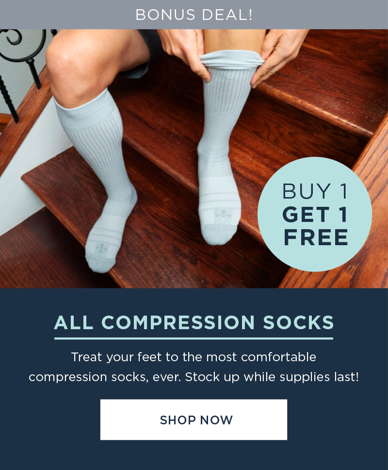 BONUS DEAL! ALL COMPRESSION SOCKS BUY 1 GET 1 FREE SHOP NOW