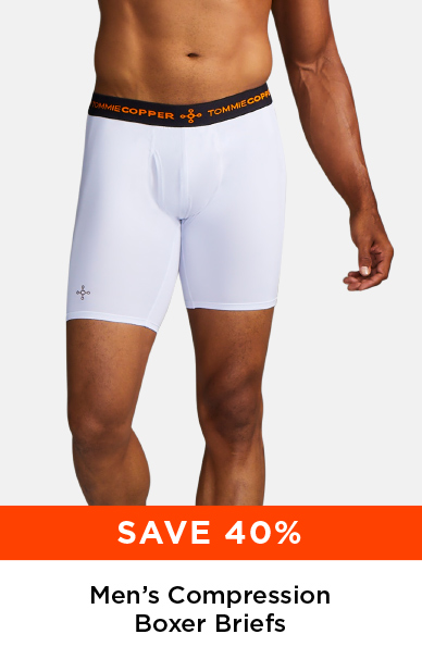 SAVE 40% MEN'S COMPRESSION BOXER BRIEFS