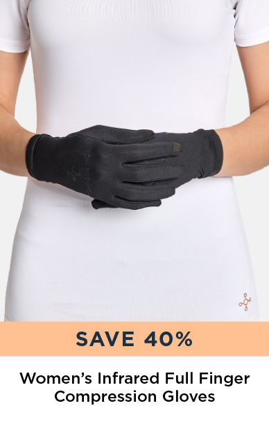 SAVE 40% Women's Infrared Full Finger Compression Gloves 