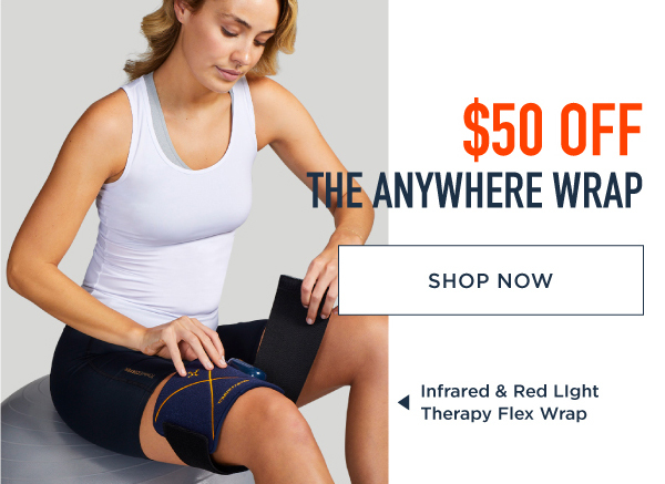 y N TEANYWHERE WRAP SHOP NOW Infrared Red Light o Therapy Flex Wrap 