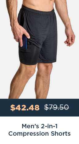 Men's 2 in 1 Compression Shorts