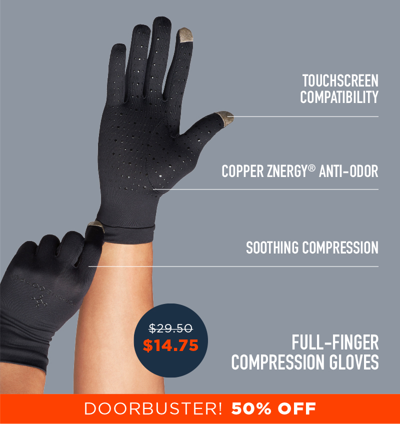 FULL FINGER COMPRESSION GLOVES DOORBUSTER 50% OFF