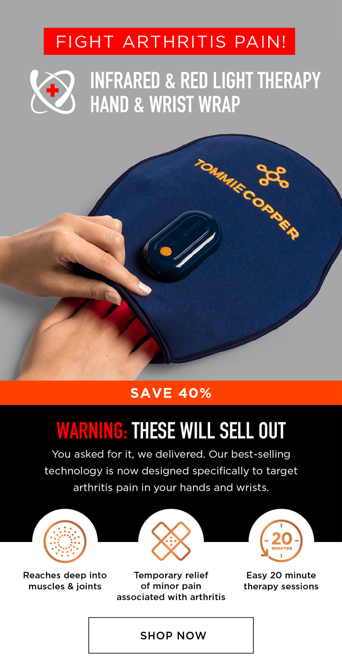 SAVE 40% INFRARED & RED LIGHT THERAPY HAND & WRIST WRAP