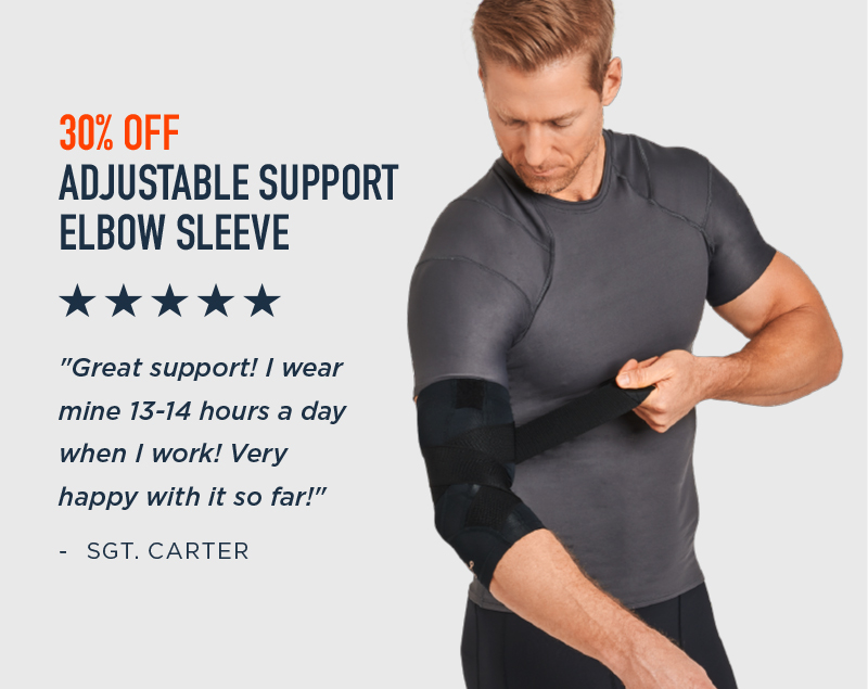 30% Off Adjustable Support Elbow Sleeve