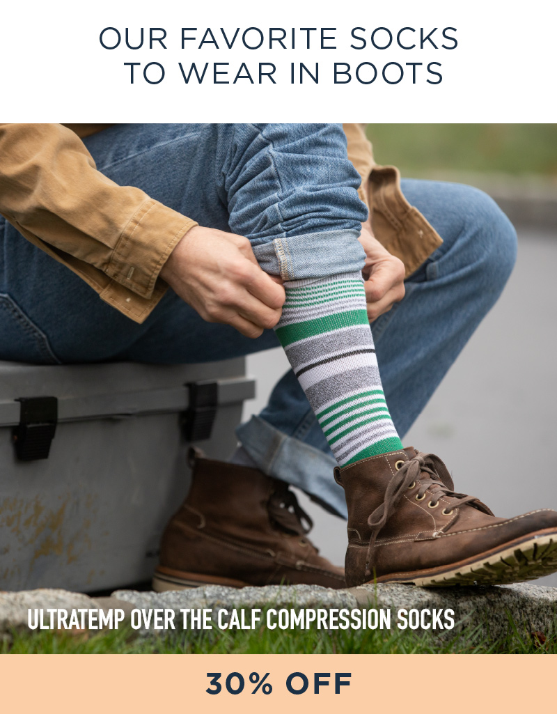 30% Off Men's Ultratemp Over The Calf Compression Socks