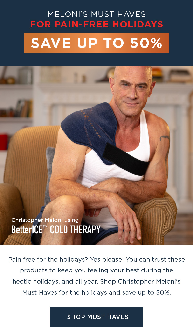 MELONI'S MUST HAVES FOR PAIN FREE HOLIDAYS SAVE UP TO 50% SHOP MUST HAVES