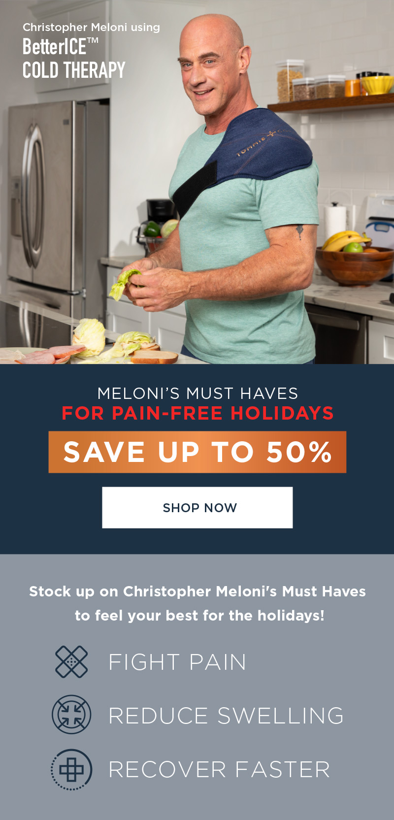 MELONI'S MUST HAVES FOR PAIN FREE HOLIDAYS SAVE UP TO 50% SHOP NOW