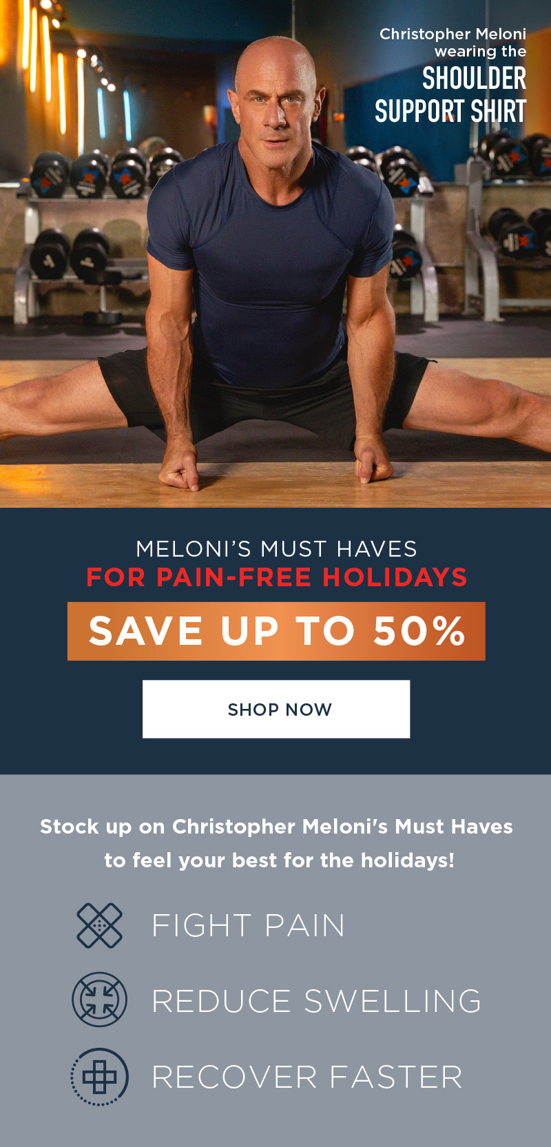 MELONI'S MUST HAVES FOR PAIN FREE HOLIDAYS SAVE UP TO 50% SHOP NOW