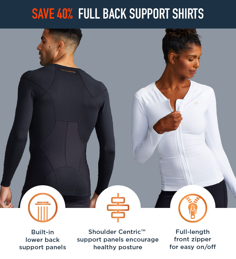 SAVE 40% FULL BACK SUPPORT SHIRTS