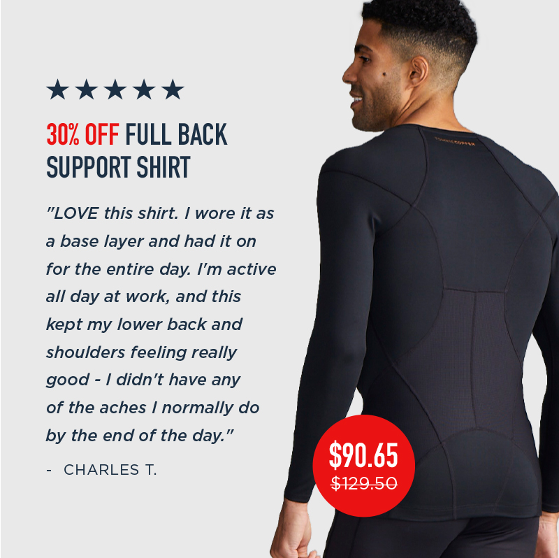 30% Off Full Back Support Shirt