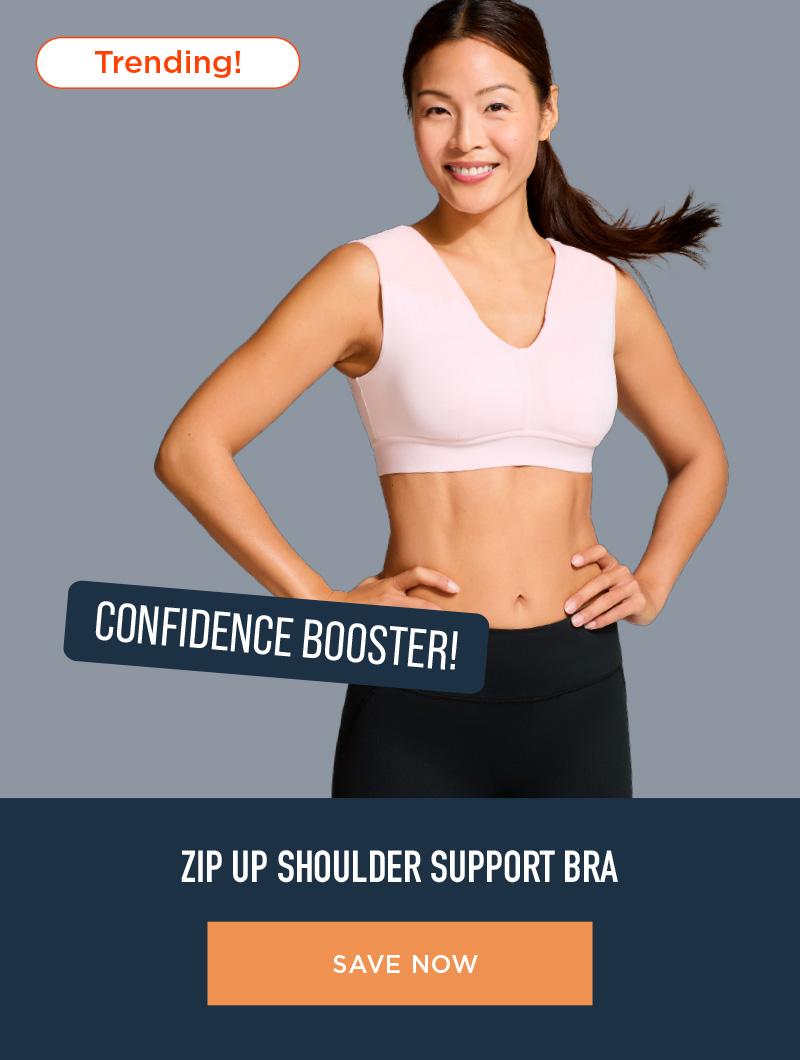 ZIP UP SHOULDER SUPPORT BRA SAVE NOW