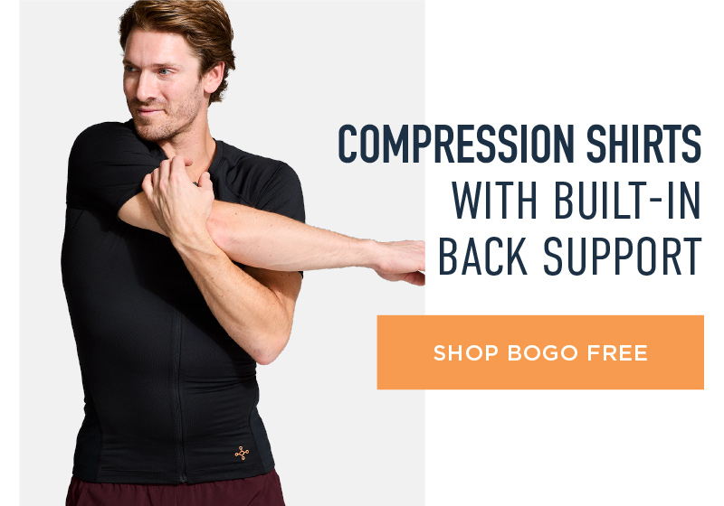 COMPRESSION SHIRTS WITH BUILT IN BACK SUPPORT BOGO FREE