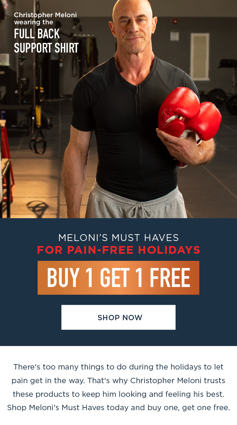 MELONI'S MUST HAVES FOR PAIN FREE HOLIDAYS BUY 1 GET 1 FREE