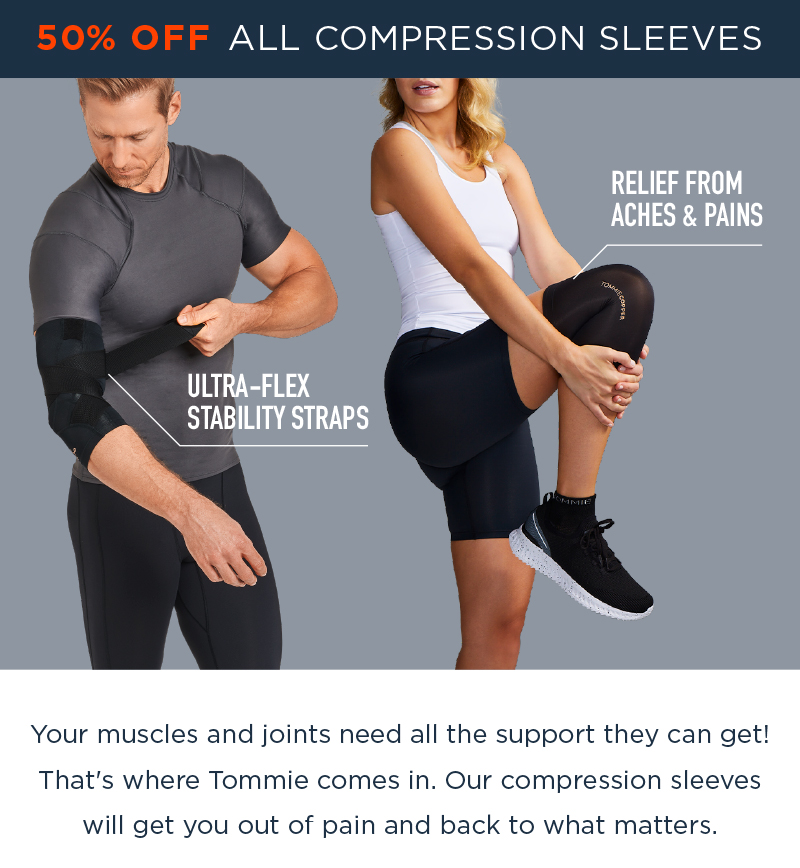 50% Off All Compression Sleeves