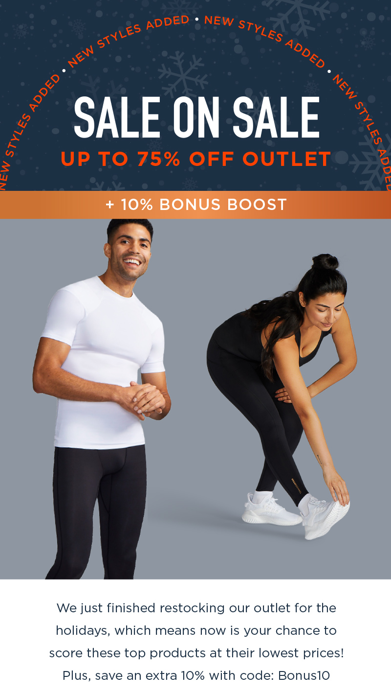 SALE ON SALE UP TO 75% OFF OUTLET + 10% BONUS BOOST WITH CODE: BONUS10