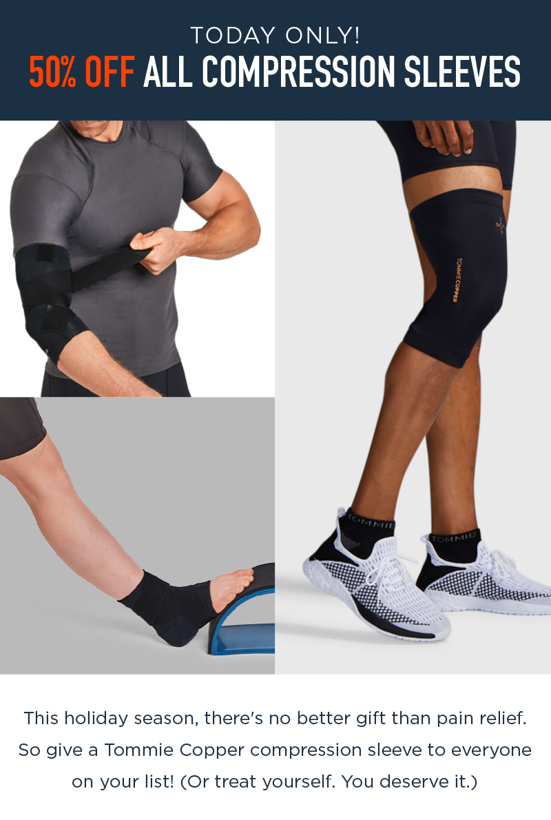 TODAY ONLY! 50% OFF ALL COMPRESSION SLEEVES