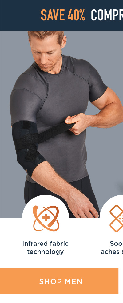 SAVE 40% COMPRESSION SLEEVES SHOP MEN