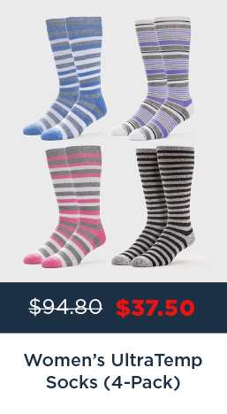 Women's UltraTemp OTC Socks - 4-Pack