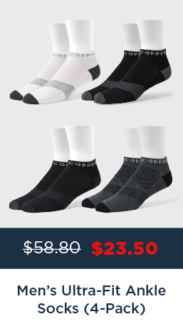 Men's Ultra-Fit Ankle Socks - 4-Pack