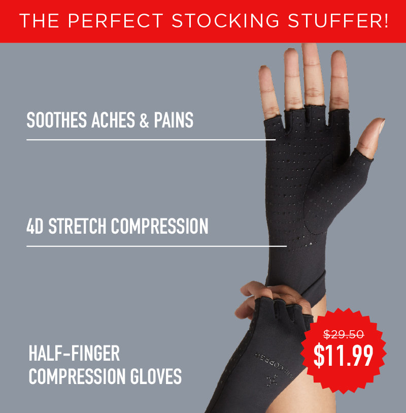 THE PERFECT STOCKING STUFFER! HALF FINGER COMPRESSION GLOVES $11.99