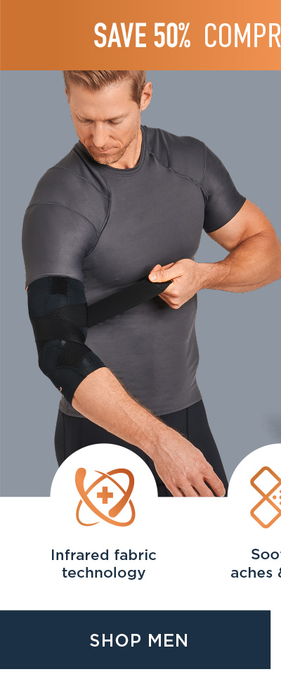 SAVE 50% COMPRESSION SLEEVES SHOP MEN