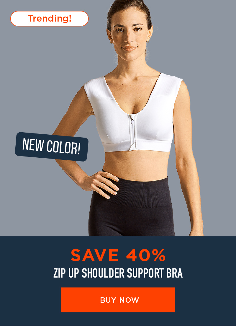 SAVE 40% ZIP UP SHOULDER SUPPORT BRA BUY NOW