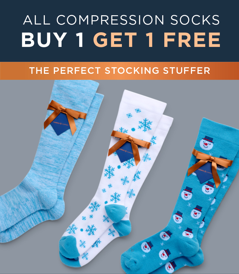 ALL COMPRESSION SOCKS BUY 1 GET 1 FREE THE PERFECT STOCKING STUFFER